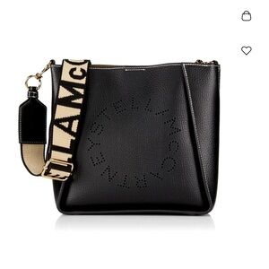 Stella McCartney Vegan faux Leather Logo Crossbody Bag black OS